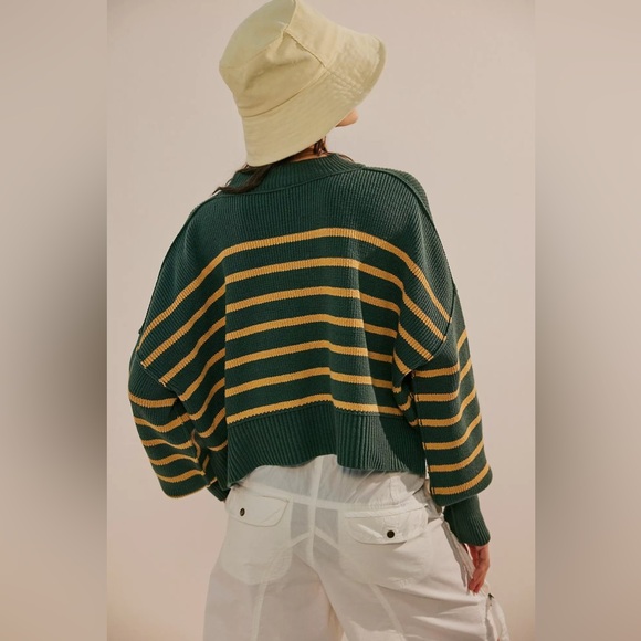 Free People Easy Street Stripe Crop Pullover - Picture 7 of 14